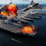 Youtube Thumnail image of : DRONE IRAN PAKSA KAPAL PERANG AS MUNDUR! IRGC Simulasi Serang Pangkalan Kapal Perang AS