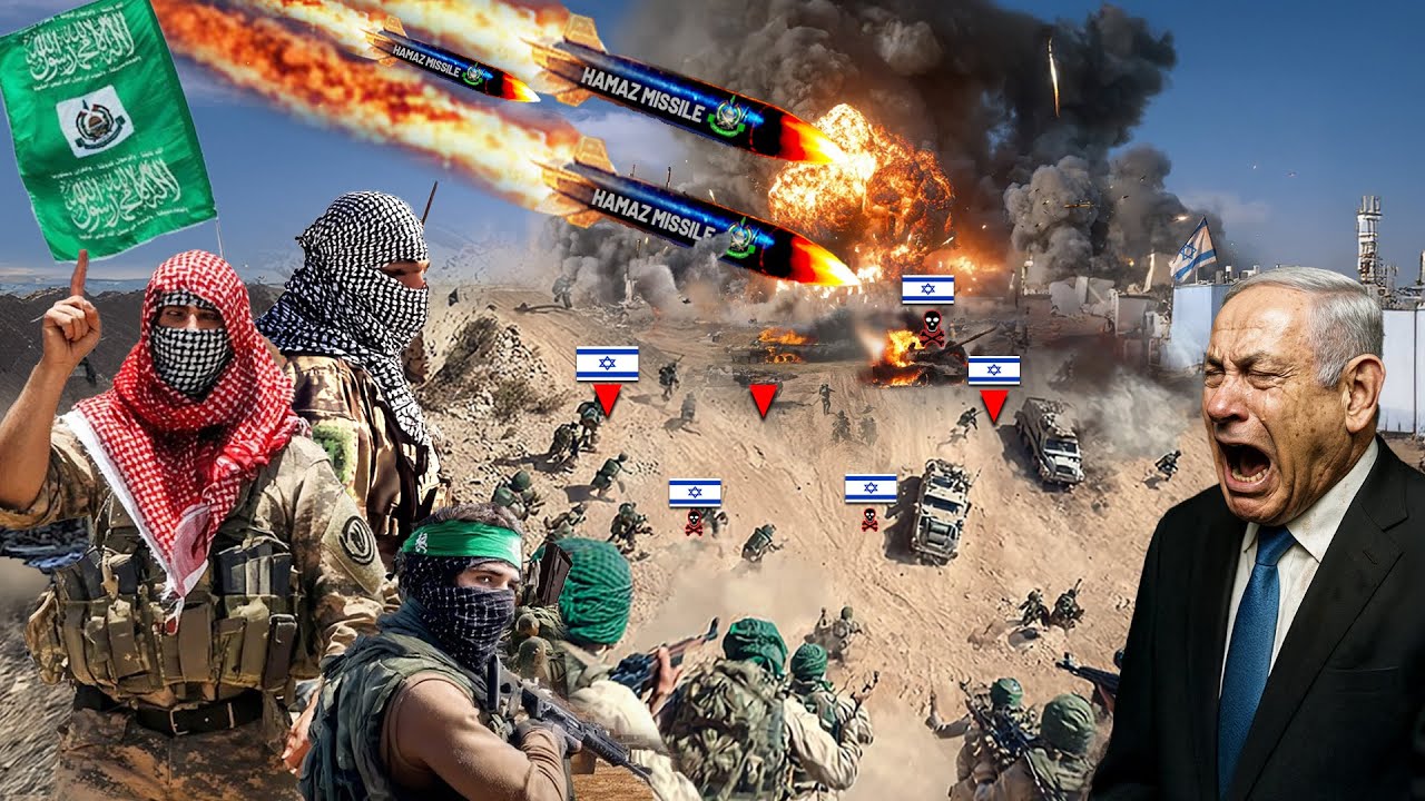 Youtube Thumnail image of : TENTARA IDF KOCAR-KACIR, H4MAS BERI TEKANAN TANPA HENTI! Senjata Pejuang Gaza Hancurkan Musuh