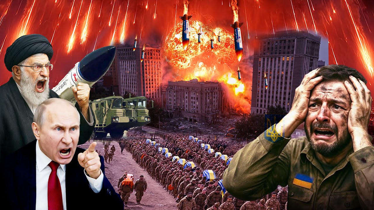 Youtube Thumnail image of : RUSIA-IRAN BERSATU HANCURKAN UKRAINA! Rudal Kiamat Iran Buat Zelensky Ketakutan dan Menyerah