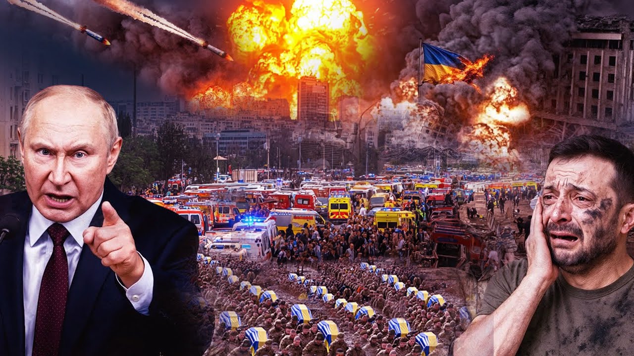 Youtube Thumnail image of : PUTIN TEMBAKKAN RUDAL “KIAMAT” BOMBARDIR UKRAINA! Kyiv Berubah Jadi NERAKA dan Ratusan Korban Tew4s