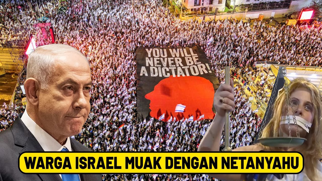 Youtube Thumnail image of : 1 JUTA RAKYAT ISRAEL NGAMUK & LAKUKAN PERLAWANAN TERHADAP REZIM NETANYAHU! Tel Aviv Lautan Manusia